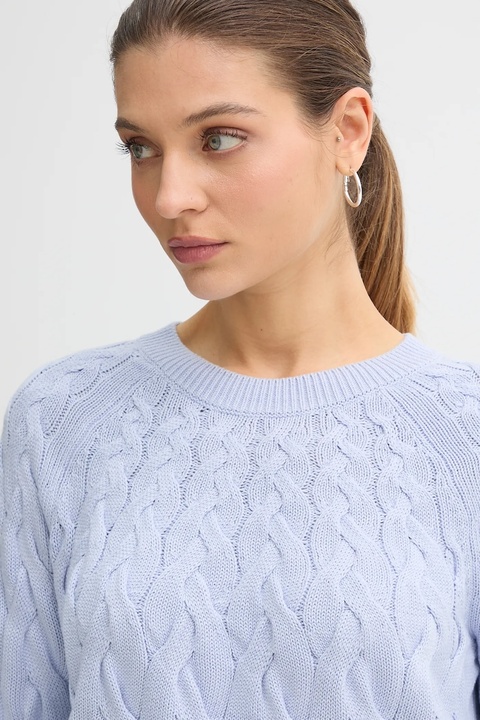 Calvin Klein Jeans sweter bawełniany damski kolor niebieski LV044E301G - zdjęcie produktu nr 1