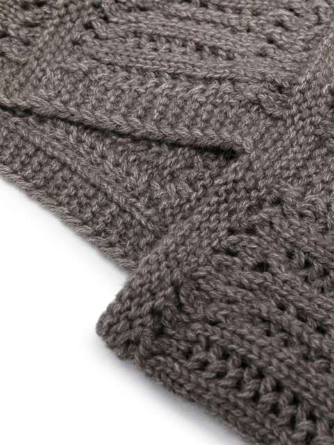 LEMAIRE knitted ribbed balaclava - Grey - zdjęcie produktu nr 2