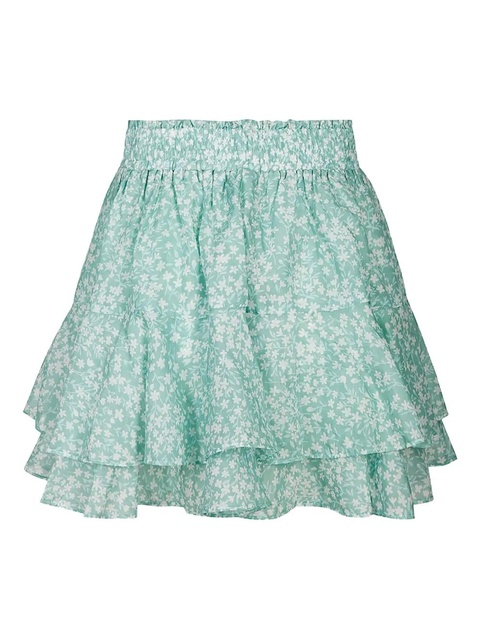 MC2 Saint Barth Eivissa floral ruffled mini skirt - Green - zdjęcie produktu nr 2