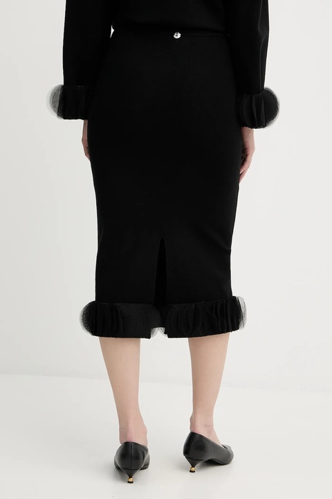 Twinset spódnica kolor czarny midi ołówkowa 252AP3013 - zdjęcie produktu nr 2