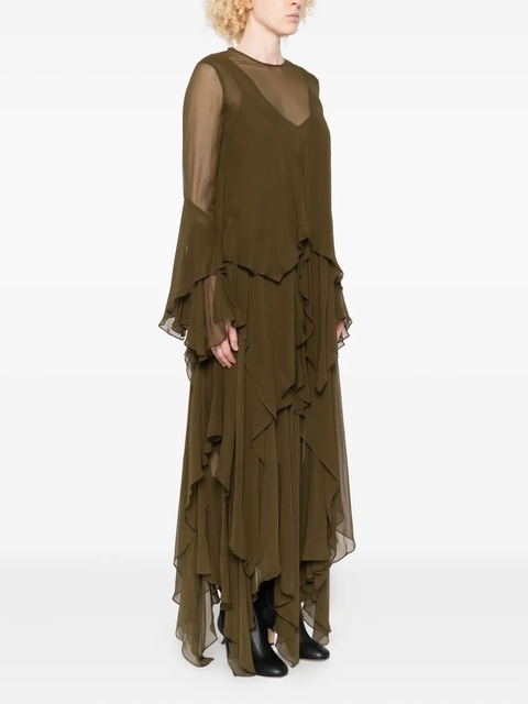 ZIMMERMANN cascading-ruffle maxi dress - Green - zdjęcie produktu nr 2