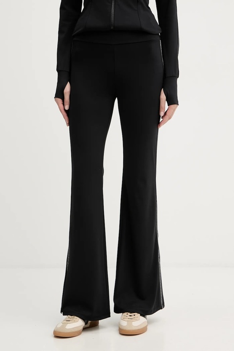 MICHAEL Michael Kors spodnie damskie kolor czarny dzwony high waist MF530W51RE - zdjęcie produktu nr 1