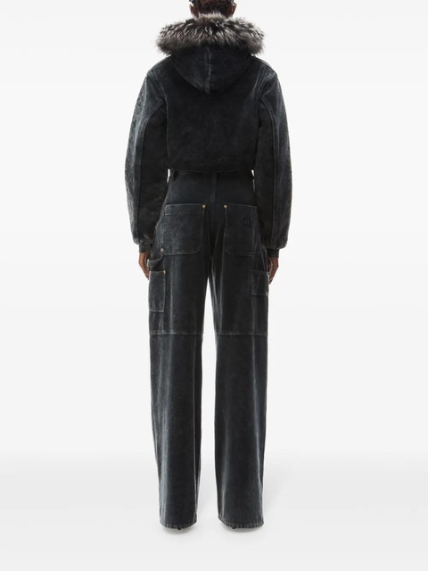 Alexander Wang velour high-waisted trousers - Black - zdjęcie produktu nr 1