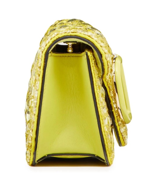 Valentino Garavani crystal-embellished shoulder-bag - Yellow - zdjęcie produktu nr 2