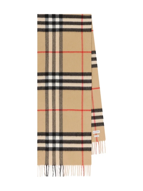 Burberry check cashmere scarf - Neutrals - zdjęcie produktu nr 1