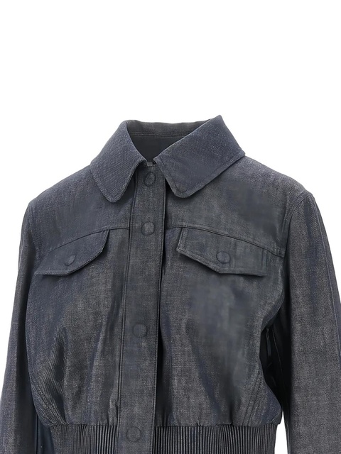 FENDI chambray cropped jacket - Blue - zdjęcie produktu nr 2