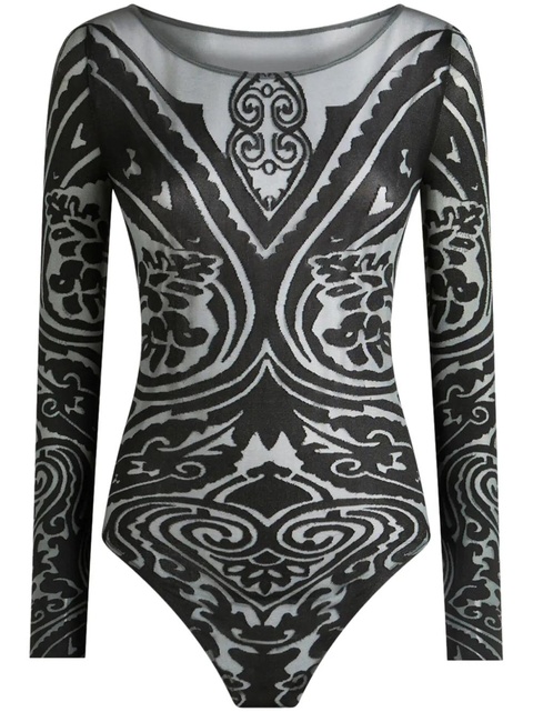 ETRO paisley-print bodysuit - Black - zdjęcie produktu nr 1