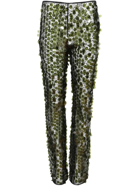 Coperni sequinned flared trousers - Green - zdjęcie produktu nr 1