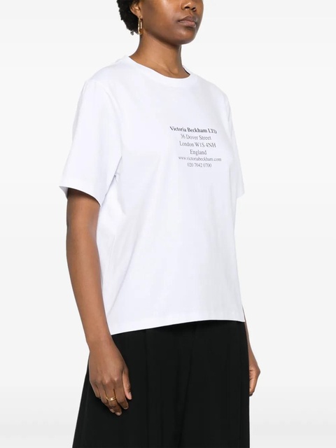 Victoria Beckham address-print cotton T-shirt - White - zdjęcie produktu nr 2