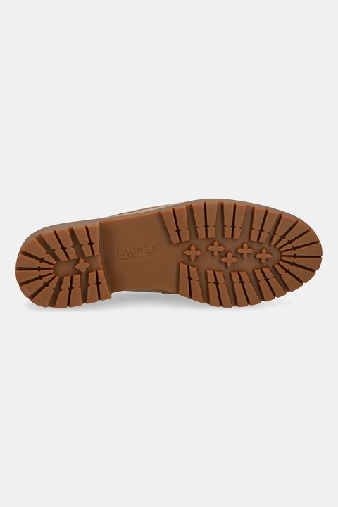 Lauren Ralph Lauren mokasyny zamszowe Marli damskie kolor beżowy na płaskim obcasie 802974357001 - zdjęcie produktu nr 2