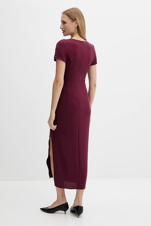 Armani Exchange sukienka kolor bordowy maxi dopasowana XW000665 AF10872 - zdjęcie produktu nr 2