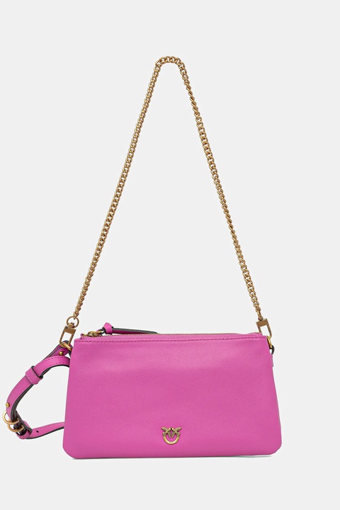 Pinko torebka skórzana kolor różowy 105359 A0QO - zdjęcie produktu nr 1