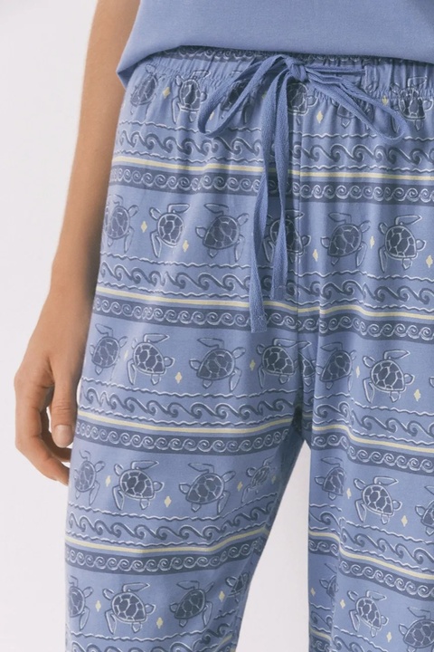 women'secret piżama bawełniana damska kolor niebieski bawełniana 3132102 - zdjęcie produktu nr 2