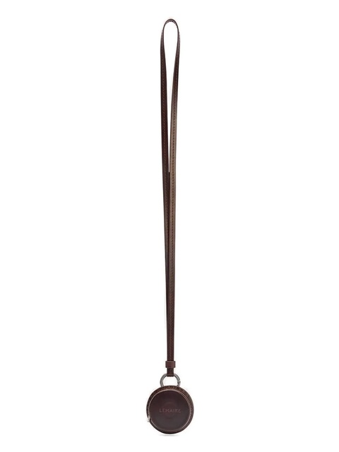 LEMAIRE leather round-case necklace - Brown - zdjęcie produktu nr 1