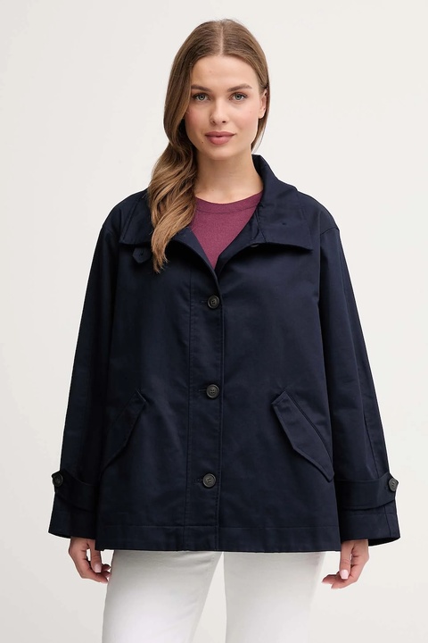 United Colors of Benetton kurtka bawełniana kolor granatowy przejściowa oversize 2QJYDN07Y - zdjęcie produktu nr 1