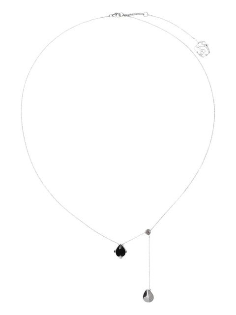 Burberry onyx-shield pendant necklace - Black - zdjęcie produktu nr 2