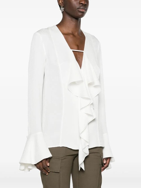 Givenchy 4G-jacquard silk blouse - White - zdjęcie produktu nr 2