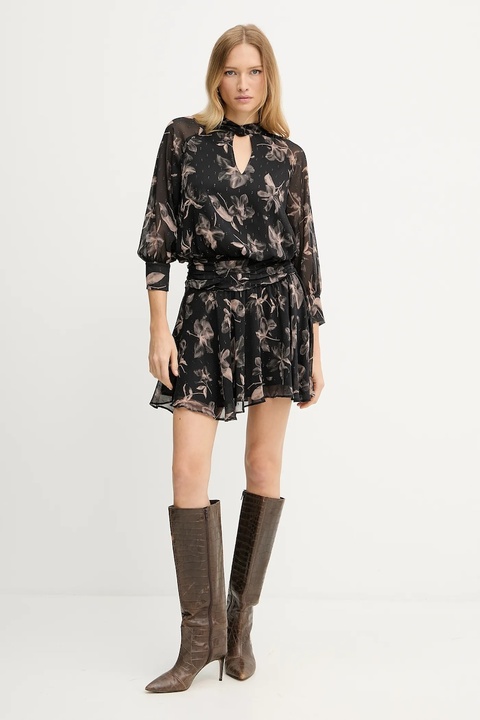 Pinko sukienka kolor czarny mini rozkloszowana 105595 A2ST - zdjęcie produktu nr 2