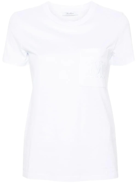 Max Mara monogram-embroidered cotton T-shirt - White - zdjęcie produktu nr 1