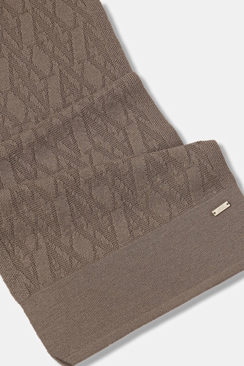 Armani Exchange szalik wełniany damski kolor brązowy gładki XW001496 AF11956 - zdjęcie produktu nr 2