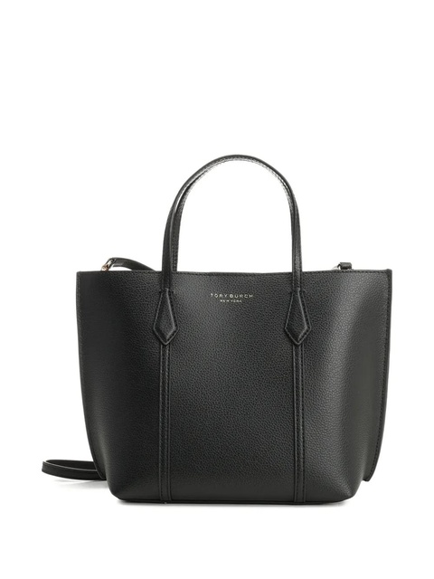 Tory Burch small Perry pebbled leather tote bag - Black - zdjęcie produktu nr 1