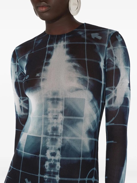 Jean Paul Gaultier crew-neck printed jumpsuit - Black - zdjęcie produktu nr 2