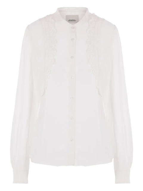 ISABEL MARANT silk embroidered shirt - White - zdjęcie produktu nr 1