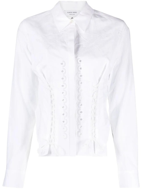 Marine Serre Regenerated corset shirt - White - zdjęcie produktu nr 1