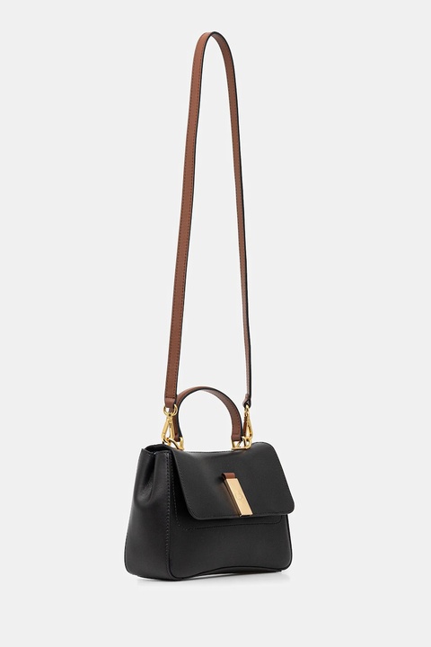 Pollini torebka skórzana kolor czarny PC4422PP0N QH1 - zdjęcie produktu nr 2