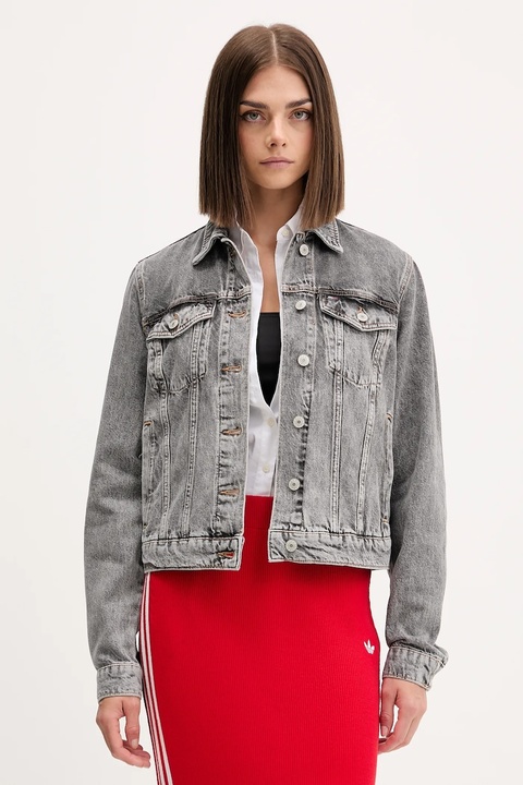 Tommy Jeans kurtka jeansowa kolor szary przejściowa DW0DW21555 - zdjęcie produktu nr 1