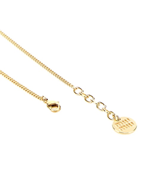 Miu Miu logo-plaque bracelet - Gold - zdjęcie produktu nr 2