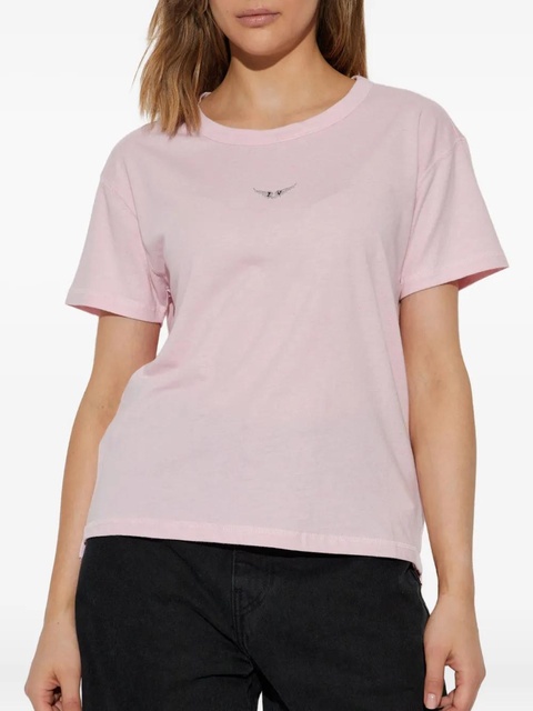 Zadig&Voltaire embroidered-logo t-shirt - Pink - zdjęcie produktu nr 2