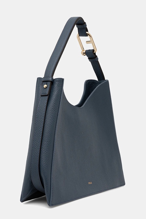 Furla torebka skórzana kolor niebieski WB01246.HSF000.GU000 - zdjęcie produktu nr 2