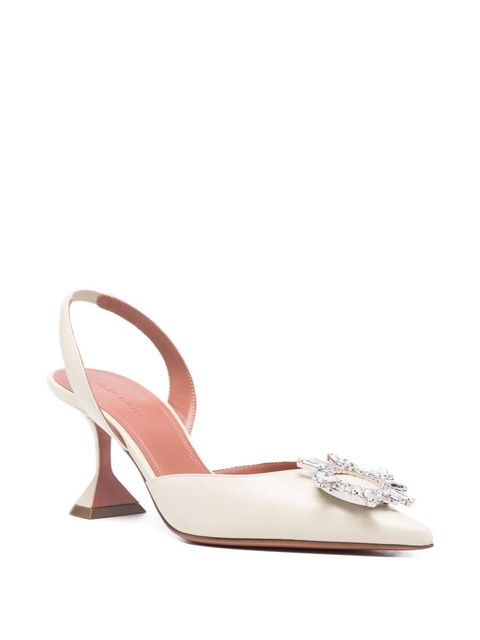 Amina Muaddi 70mm Begum heeled pumps - Neutrals - zdjęcie produktu nr 2