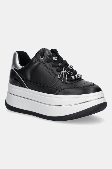 MICHAEL Michael Kors sneakersy skórzane Hayes damskie kolor czarny 43F5HYFS2L.001 - zdjęcie produktu nr 1