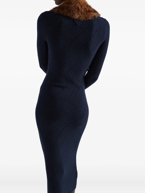 Prada crew-neck maxi dress - Blue - zdjęcie produktu nr 2