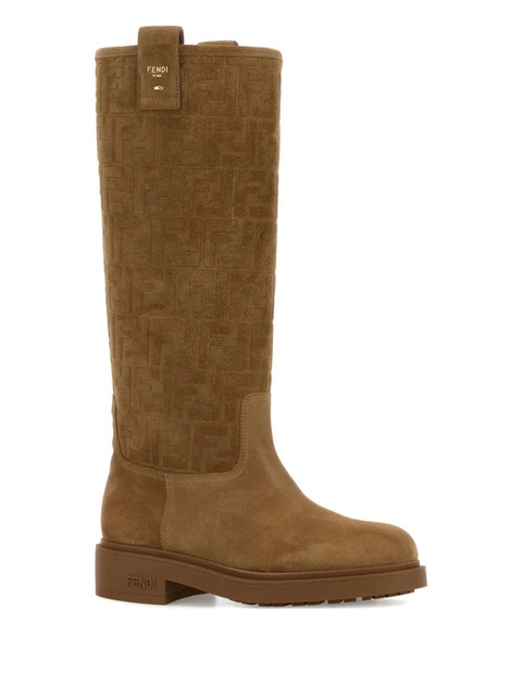 FENDI suede knee-high boots - Brown - zdjęcie produktu nr 2