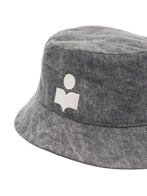 Isabel Marant logo-embroidered bucket hat - Grey - zdjęcie produktu nr 2