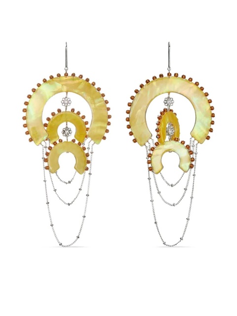 Tory Burch Chandelier resin-bead earrings - Neutrals - zdjęcie produktu nr 1