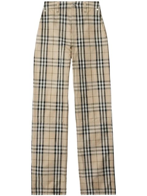 Burberry check pattern jeans - Neutrals - zdjęcie produktu nr 1