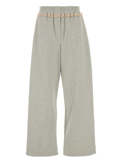 Magda Butrym lace-trimmed track pants - Grey - zdjęcie produktu nr 1