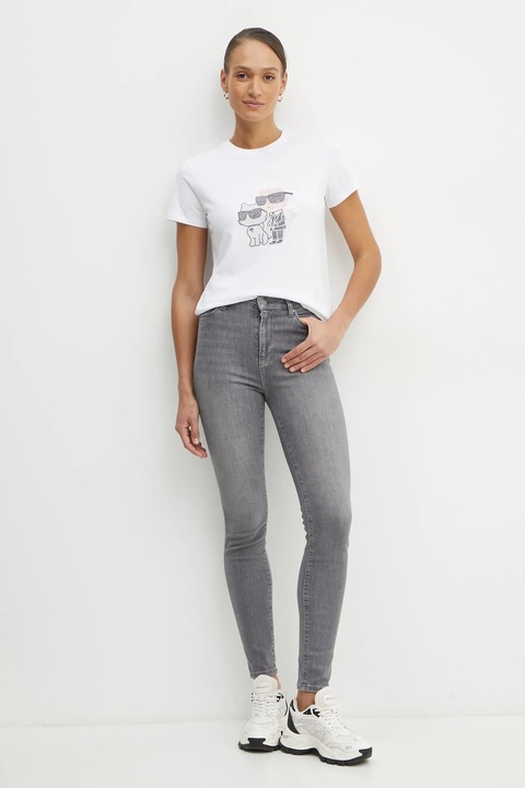 Karl Lagerfeld t-shirt bawełniany damski kolor biały A1W17131 - zdjęcie produktu nr 1