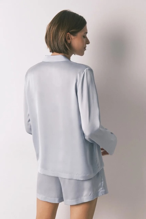 women'secret piżama damska kolor niebieski satynowa 2542474 - zdjęcie produktu nr 2