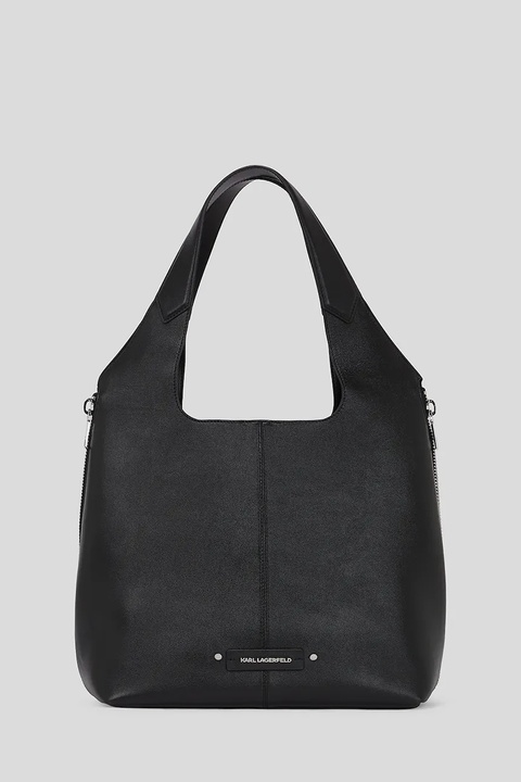 Karl Lagerfeld torebka skórzana kolor czarny A3W30080 - zdjęcie produktu nr 1