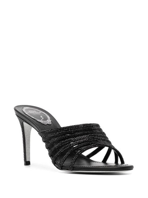 René Caovilla 80mm crystal-embellished sandals - Black - zdjęcie produktu nr 2