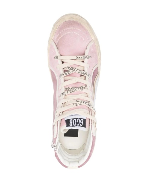 Golden Goose Slide high-top suede sneakers - Pink - zdjęcie produktu nr 2