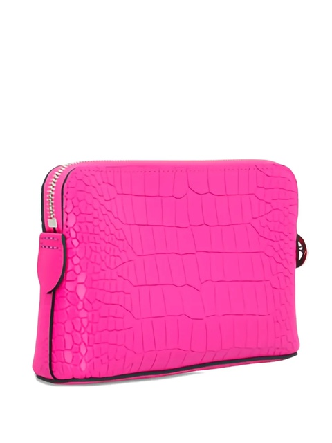 Longchamp crocodile-effect clutch bag - Pink - zdjęcie produktu nr 1