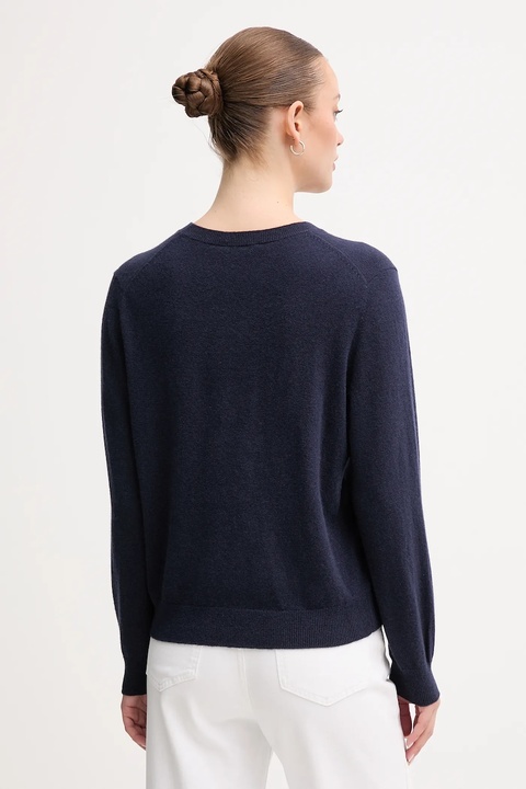 United Colors of Benetton sweter wełniany damski kolor granatowy 1002D10BG - zdjęcie produktu nr 2