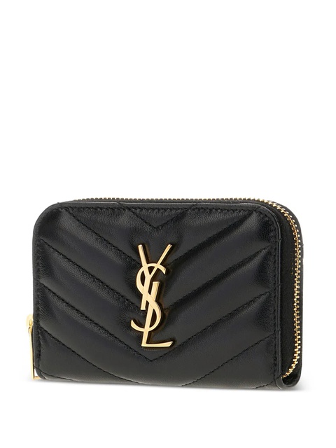Saint Laurent Cassandre quilted-leather zip wallet - Black - zdjęcie produktu nr 2