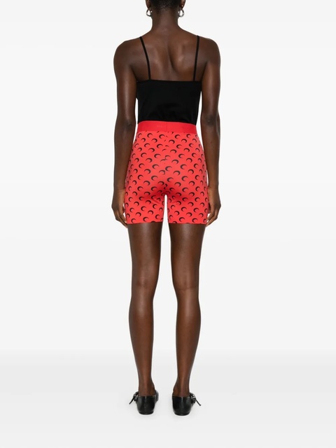 Marine Serre crescent moon-motif tights - Red - zdjęcie produktu nr 2